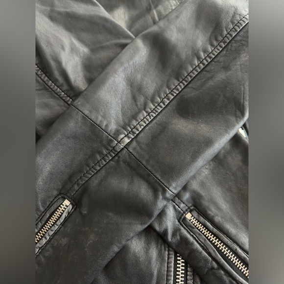 Topshop Faux Leather Biker Jacket - Picture 15 of 15